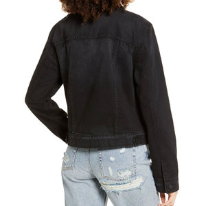 Chaqueta vaquera para mujer a precio razonable con servicio OEM, última moda 2026, diseño liso, chaquetas vaqueras para mujer en venta - Product Image 2