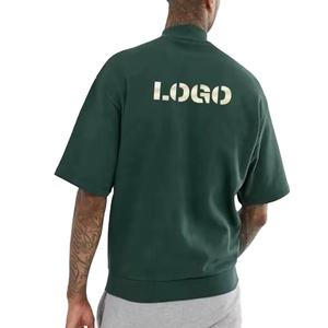 Camiseta de manga corta informal para hombre superventas 100% algodón de secado rápido transpirable con lavado ácido diseños personalizados para adultos - Product Image 2