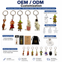 Porte-clés en résine époxy avec logo personnalisé, vente en gros, personnage de dessin animé, souvenir, cadeau