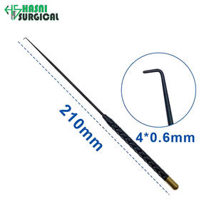 Instrumento Quirúrgico Manual Hasni: Gancho para Microvasos Nerviosos, Espátula, Disección, Cureta en Forma de Lágrima, Recto, Acero Inoxidable, CE ISO - Product Image 2