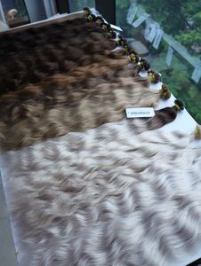 Extensions de cheveux humains bruts vietnamiens à pointe plate, prix d'usine, fabriqués à la kératine italienne, ondulés naturels de 50 à 60cm - Product Image 3