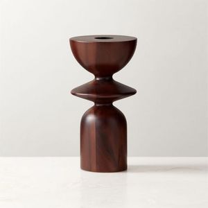 Candelabro de madera clásico hecho a mano, centro de mesa decorativo para interiores rústicos y decoración elegante de mesa - Product Image 1