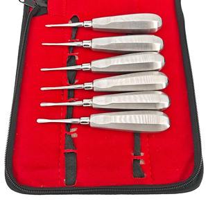 Pinzas de Extracción Dental, Elevador de Raíces Curvo de Acero Inoxidable, Herramienta Quirúrgica para Odontología - Product Image 1