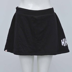 Womens Black A-Line Sport Skirts With White Letter Print Elastic Waist Breathable Polyester <b>Mini</b> Skirt All Seasons Golf Skirts - Product Image 1