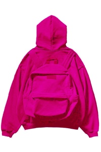 Sweat à capuche unisexe oversize avec poches, couleur unie, manches classiques, en coton French Terry, idéal pour l'automne - Product Image 2