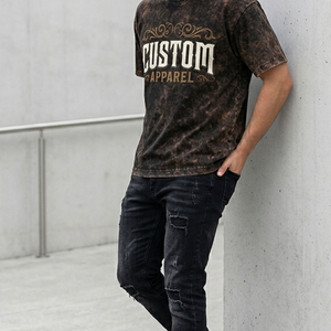 เสื้อยืดสกรีนลายแบบย้อมสีเอซิด 100% ผ้าคอตตอนเจอร์ซีย์ สไตล์วินเทจใหม่ แขนสั้น สำหรับทุกเพศ สวมใส่สบาย - Product Image 5