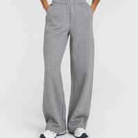 Pantalon de survêtement en molleton pour femme de qualité supérieure, coupe oversize, vente en gros, joggings décontractés à jambe large pour femme