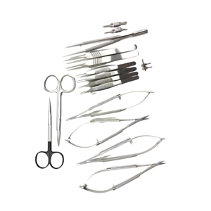 Ensemble d'instruments microchirurgicaux pour la chirurgie de la main, best-seller, 17 pièces, acier inoxydable allemand - Product Image 1