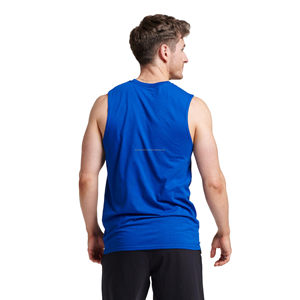Logo personnalisé hommes sans manches débardeurs Slim Fit vêtements de sport vêtements d'entraînement hommes Fitness Muscle Gym chemises - Product Image 3
