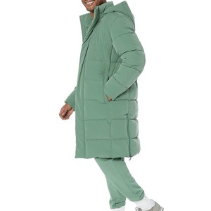New Article Men's Long Hooded Puffer Jacket Solid Color Windproof Zipper Closure Casual Winter Polyester Shell Thick Warm <b>Coat</b> - Product Image 3