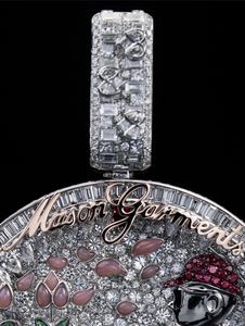 Pendentif de mode de luxe personnalisé en forme de cercle avec lettre, en argent 925, bijoux hip-hop, pendentifs lettres sertis de moissanite VVS - Product Image 2