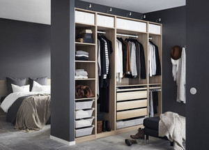 JY Fabricant de style européen vietnamien Étagères réglables RTA Chambre à coucher haute brillance Dressing - Product Image 4