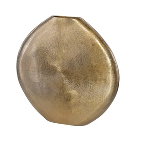 Moderno Florero Metálico para Bodas, Centro de Mesa Dorado Elegante, Decoración Artesanal con Plantas Artificiales para Sala de Estar - Product Image 2