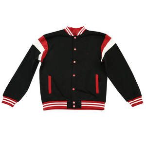 Blouson universitaire en molleton de coton, production sur mesure, coupe oversize, vente en gros pour les marques de vêtements streetwear américaines - Product Image 3