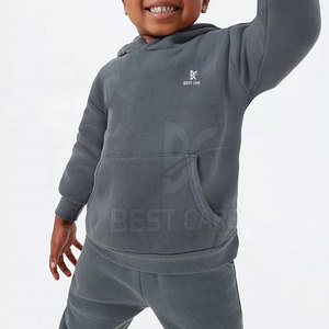 Chándales para niños con diseño personalizado, estilo urbano, efecto descolorido por el sol, suaves y cómodos, chándales holgados para niños con efecto descolorido por el sol, al por mayor - Product Image 6