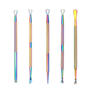 Coupe-cuticules en acier inoxydable pour ongles des pieds et des mains, repousse-cuticules, outil de manucure et pédicure pour femmes - Product Image 4