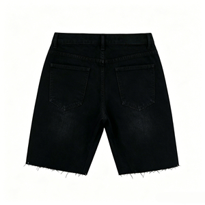 Ensemble d'été pour homme SJH avec imprimé ange personnalisé et strass, t-shirt à manches courtes et short en jean noir, streetwear, séchage rapide - Product Image 5