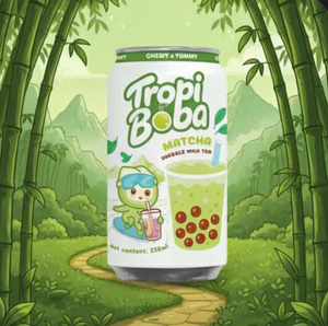 Boisson au thé au lait Boba à marque privée, perles de tapioca noires, certifiée HALAL, en canette aluminium, 8 Brix, prix bas, Vietnam - Product Image 5