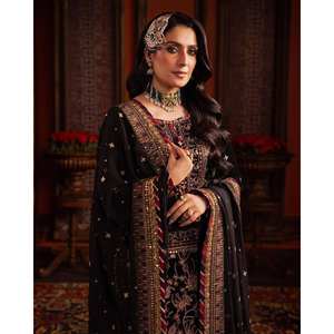 Ensembles modestes de créateur pour les fêtes, haut, bas et dupatta, tenue élégante et élégante - Product Image 4