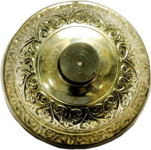 Ornate Gold <b>Brass</b> Restaurant Service <b>Bell</b> Embossed Floral Counter Call <b>Bell</b> Vintage Hotel Reception Desk <b>Bell</b> Cafe Hospitality - Product Image 4