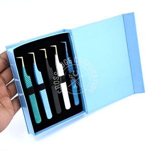 90 Degree Tip Special Pantone Color Lashes Individual Eyelash Extension Tweezers Stainless Steel Lash Extension Tweezers - Product Image 1