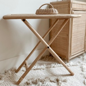 Toy iron for girls & boys handcrafted rattan toys folding ironing board set kids imaginative play - Product Image 5