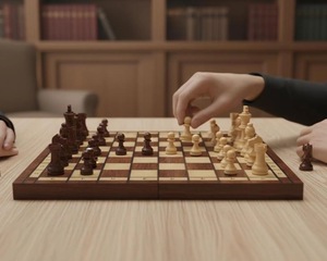 ILAHI's Eco-Friendly Rustic Polished Rectangle <b>Chess</b> <b>Board</b> Game 100% Handmade Pure Wood Animal/Love Style Customized Size <b>Chess</b> - Product Image 2