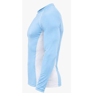 Men's Light Blue <b>Long</b> <b>Sleeve</b> Rash Guard Compression Shirt Quick Dry Athletic <b>Base</b> <b>Layer</b> Top - Product Image 2