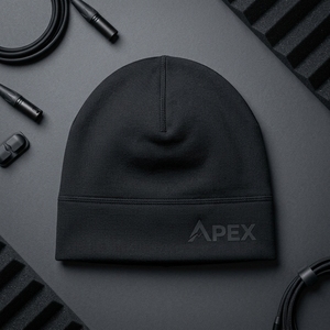 Bonnet technique noir personnalisé en tricot chaud, à revers, pour l'hiver, unisexe, extensible, vente en gros, fabricant - Product Image 5