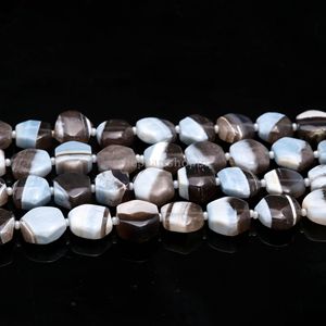 Cuentas de Ópalo Boulder Azul Natural Talladas en Hexágono 11x12mm, Venta al por Mayor, Cuentas de Piedra Preciosa de Ópalo Boulder para Joyería, Hilo de 13 Pulgadas - Product Image 4