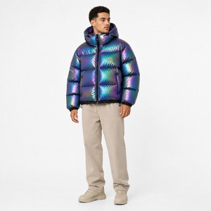 Parka longue épaisse pour homme, résistante aux températures extrêmes, avec capuche en fourrure, logo personnalisé OEM, doudoune matelassée - Product Image 4