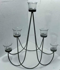 เชิงเทียนเหล็กคำปฏิญาณทำด้วยมือแบบชนบทสำหรับพื้นที่ภายในธีมอุตสาหกรรม - Product Image 6