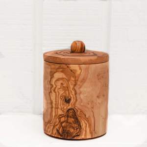 Tarro hermético de madera para almacenar en la despensa granos de café, hojas de té, azúcar, especias, hierbas e ingredientes secos. - Product Image 5