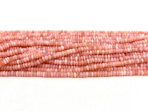 Natural Pink Opal Smooth Rondelle <b>Beads</b> 6mm Shaded Pink Opal Gemstone <b>Beads</b> 16 Inch Strand <b>Beads</b> For Jewelry Making Wholesale - Product Image 4