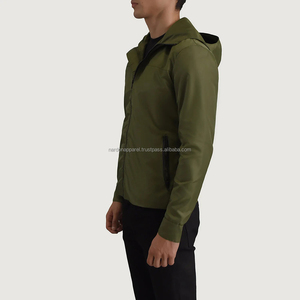 Nardon Apparel Veste coupe-vent d'extérieur à coquille souple pour homme Veste coupe-vent respirante à capuche et fermeture éclair haute performance - Product Image 3