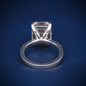 RTS <b>emerald</b> moissanite diamond <b>ring</b> for women 925 sterling <b>silver</b> d vvs clarity diamond and diamond tester passed for engagement - Product Image 4