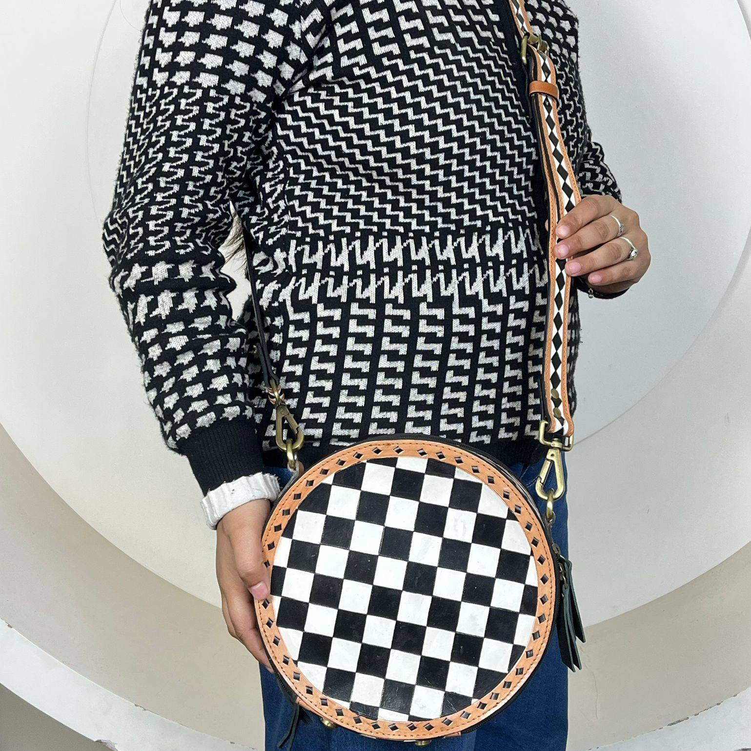 White & Black Checkered