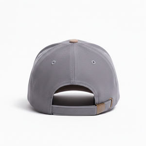 Gorra de Béisbol de Gamuza Premium con Logotipo Personalizado, Parche SAAR, Estilo Deportivo Urbano, Gris y Beige, Dos Tonos, Ajustable, Unisex - Product Image 4