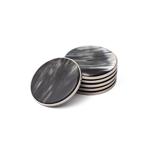 Posavasos de Lujo Rústicos de Cuerno de Búfalo con Acabado Pulido a Mano, Colección Elegante de Posavasos de Cuerno para Regalo, Posavasos de Cuerno Ecológicos Premium - Product Image 6