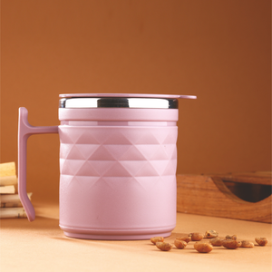 Taza de Café de Acero Inoxidable Aislada con Agarre Exterior Texturizado, Tapa Antiderrames y Asa Cómoda para Té Caliente y Chocolate - Product Image 4