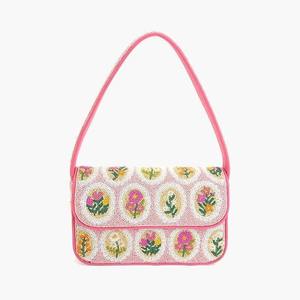 Bolso de Hombro Bordado a Mano con Cuentas, Bolso de Mano con Cuentas Florales, Colores Mezclados, Bolso Personalizado para Uso Diario a Precio Accesible - Product Image 5