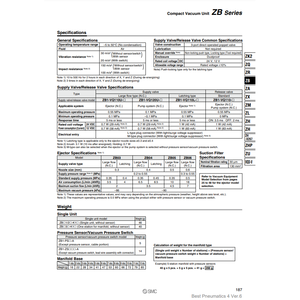 SMC Pneumatics Compact <b>Industrial</b> <b>Vacuum</b> Unit Model ZB0611-K15L-C4 - Product Image 1