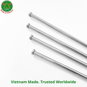 Clous en fer galvanisé de qualité industrielle de 11,6 pouces avec tige lisse, tête plate et pointe diamantée pour meubles et construction, Vietnam - Product Image 1