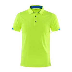 Camiseta de Hombre Personalizada con Cuello Alto Estilo Urbano, Manga Corta, Poliéster/Algodón, Secado Rápido y Transpirable - Product Image 1