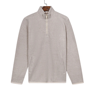 Suéter de punto polar con cremallera de un cuarto para hombre, manga larga, casual, suave, transpirable, cortavientos, ligero, tipo jersey, ropa inteligente de invierno - Product Image 1