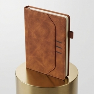 Carnet de notes A5 en velours de qualité supérieure Aurelux RE0530 avec pochette latérale, multicolore, journal professionnel, logo personnalisé, pour les professionnels de bureau - Product Image 2