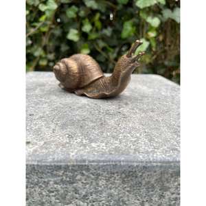 Adorno de Caracol de Bronce, Decoración de Mesa, Figura de Caracol, Artesanía Metálica Hecha a Mano - Product Image 4