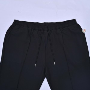 MRI <b>Black</b> Knitted <b>Straight</b> <b>Leg</b> Pants Drawstring Waist Casual Full Length <b>Women</b> Autumn Wear with Custom Logo Design <b>Trousers</b> - Product Image 5