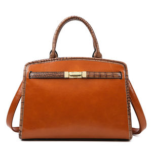 Women's Genuine Leather Tote Handbag Large Capacity Portable Designer Golden Bridge Luxury Brand Quilted Casual Chic Polyester - Product Image 6