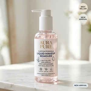 สินค้าขายดีมาใหม่ ผลิตตามสั่งได้ น้ำยาล้างเครื่องสำอางสูตรน้ำ พร้อมส่วนผสมและรูปแบบที่ปรับแต่งได้สำหรับผิวหน้า - Product Image 2